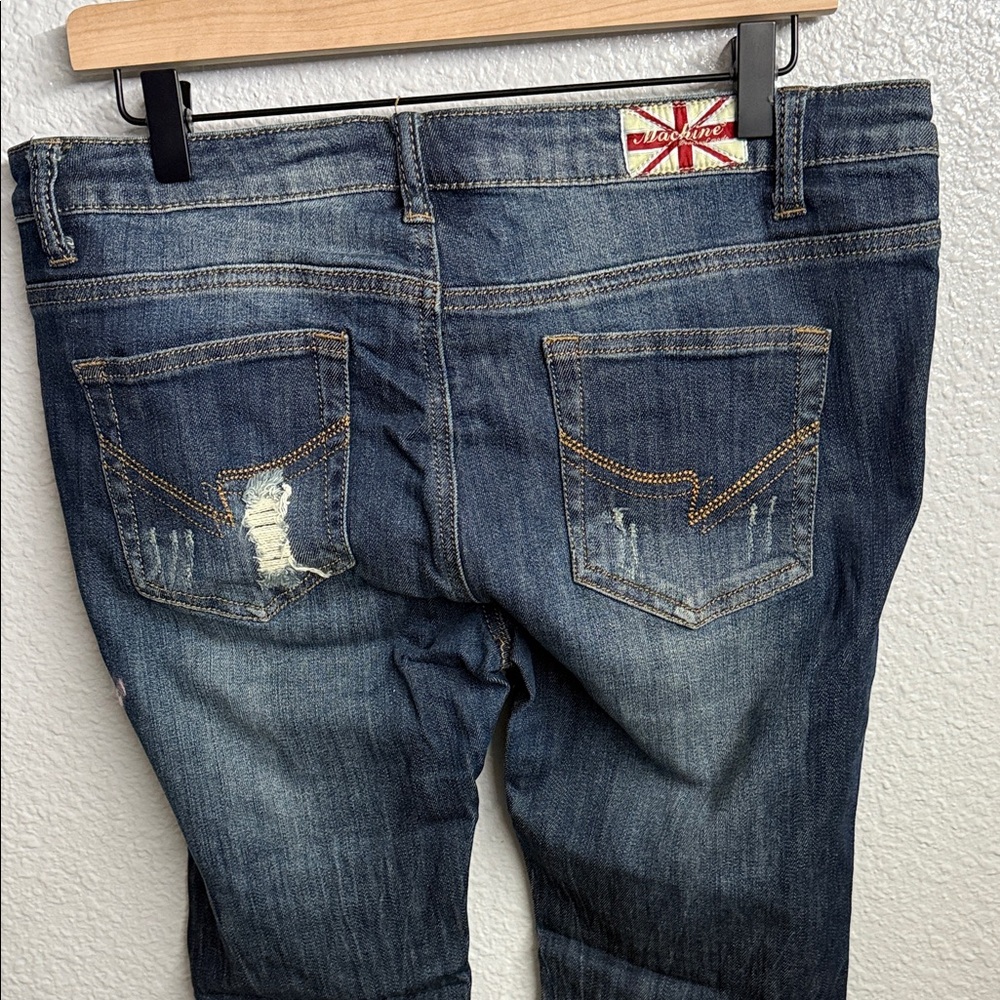 Machine Ripped Denim Pants - Picture 3 of 5